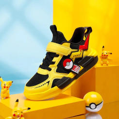 Pokemon Pikachu Children Sports Shoes Spring and autumn Fashion Anime Boy Sneakers Student Breathable Non-slip Running Shoe