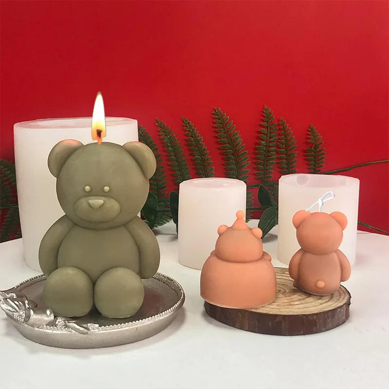 Description Picture 6 of itemDIY Cute Bear Candle Silicone Mold for DIY 3D Handmade Chocolate Aromar Candle Making Wax Mould Hoem Decor Plaster Ornament Mold