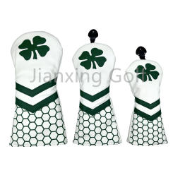 Golf Honeycomb Four Leaf Clover Pattern Club Head cover Driver Head Covers Fairway Wood Head Covers Hybrid Head Covers