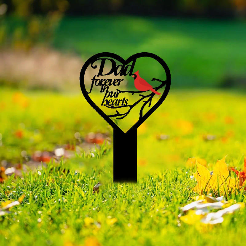 Description Picture 3 of item1PC Memorial Stakes Grave Metal Cemetery Memorial Plaque for Outdoors Metal Sympathy Garden Stake Waterproof