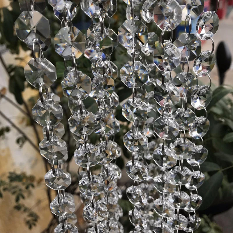 Description Picture 6 of itemBrand New Beads Chandelier Pendants 50pcs Curtain Pendant Droplets Glass Home Decoration Octagon Beads
