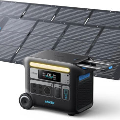 SOLIX F2000 Solar Generator 2048Wh Portable Power Station with Batteries and 2× 200W Solar Panel GaNPrime Technology 4 AC Outlet