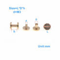 Pure Copper Belt Screw/Double Flat i-Shaped Nail Keychain/Rivet Screw Buckle Belt Luggage Accessories