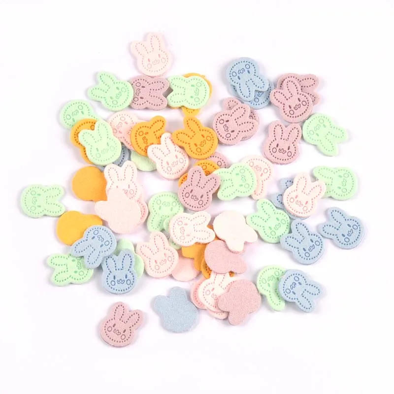 Description Picture 2 of item30Pcs 20x15mm Rabbit PU Fiber Leather Labels Embossed Tags DIY Flag Label For Garment Sewing Accessories cp3704