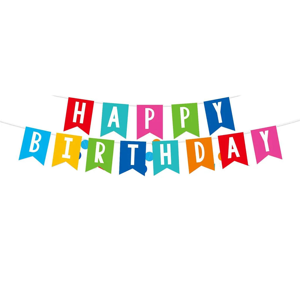 Description Picture 6 of itemColorful Birthday Theme Party Disposable Tableware Set Paper Cup Paper Plate Knife Fork Spoon Paper Straw Happy Birthday Party