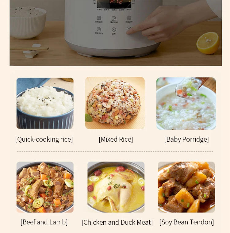 Description Picture 6 of item110V Japanese Style Smart Rice Cooker 3L household small intelligent electric pressure cooker 220v non-stick inner liner white