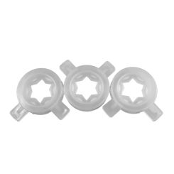3 In 1 Modeling Lids 37mm Inner Diameter Caps Spare Part Hexagram Star Nozzle Fittings Of Soft Serve Ice Cream Machines