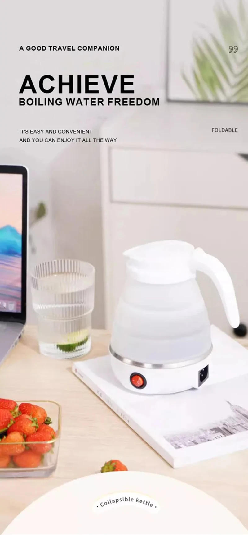 Description Picture 4 of itemSilicone Folding Electric Kettle Travel Kettle Folding Electric Kettle Household Electric Kettle Automatic Electric Kettle