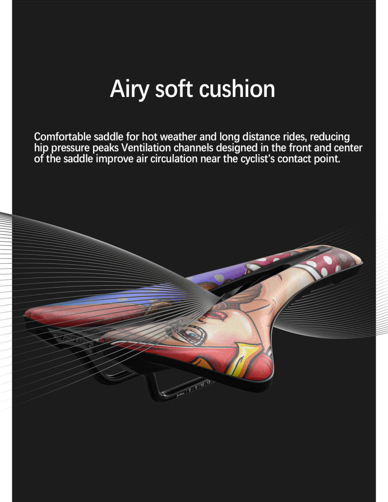 Description Picture 6 of itemBicycle Saddle MTB Mountain Road Bike Seat PU Leather Gel Filled Cycling Cushion Comfortable Shockproof Bicycle Saddle