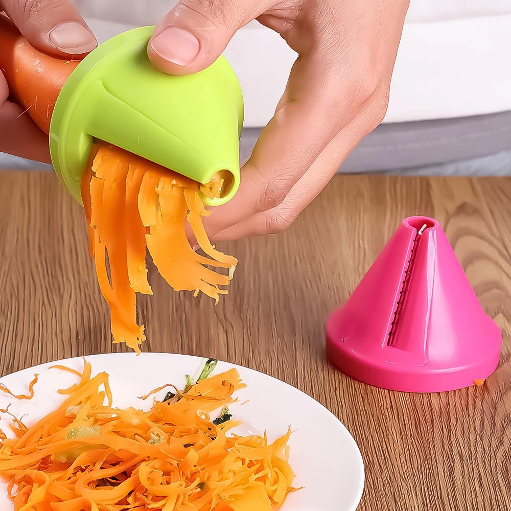 Description Picture 6 of itemMultifunction Vegetable Fruit Spiral Shredder Peeler Manual Potato Carrot Radish Rotating Grater Cutter Home Kitchen Accessories