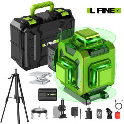 Lfine 4D 16 Lines Laser Levels with Tripod and Suitcase Horizontal And Vertical 360°Self-leveling Professional Laser Level Tool