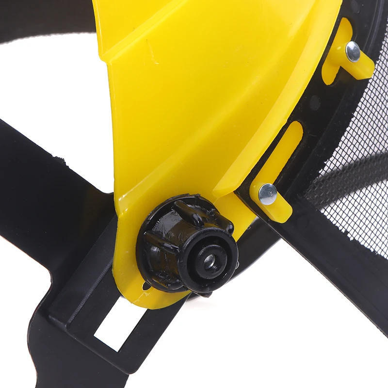 Description Picture 4 of item1PC Garden Grass Trimmer Safety Helmet Hat with Full Face Mesh Protective Mask for Logging Brush Cutter Forestry Protection