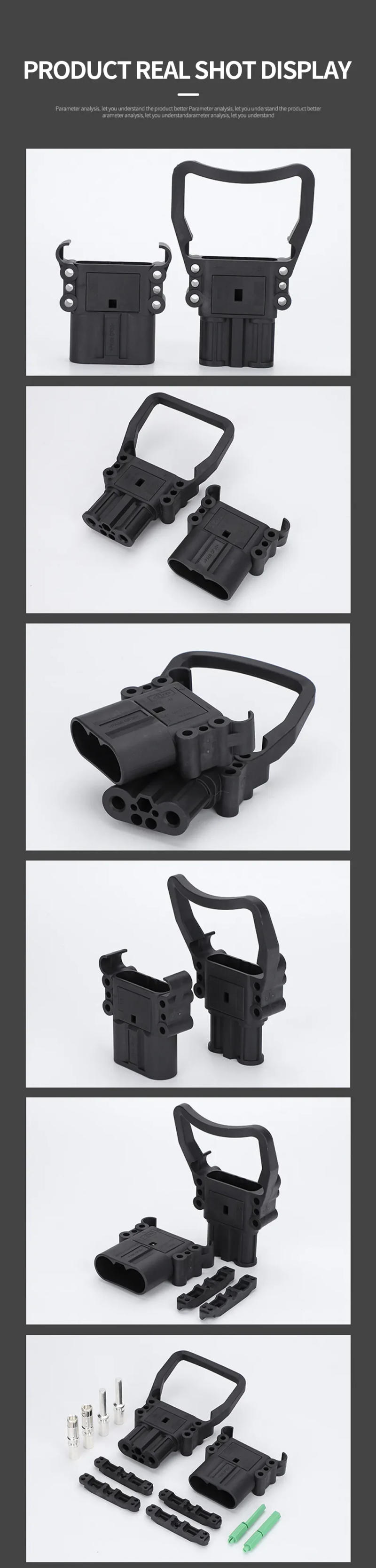 Description Picture 5 of item1/5/20Set REMA Type Connector 80A 160A 320A Electric Forklift Power High Current Battery Charger Male And Female Plugs Sockets