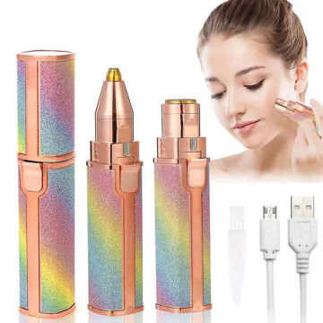 Usb Rechargeable Electric Hair Removal Lipstick Shape Female Facial Epilator Remover Painless Safety Women Full Body Hair Shaver