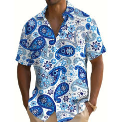 Men's Shirt Summer Casual Fashion Short Sleeved Shirt For Men Loose Breathable Hawaiian Shirt Man Casual Men's Clothing Top