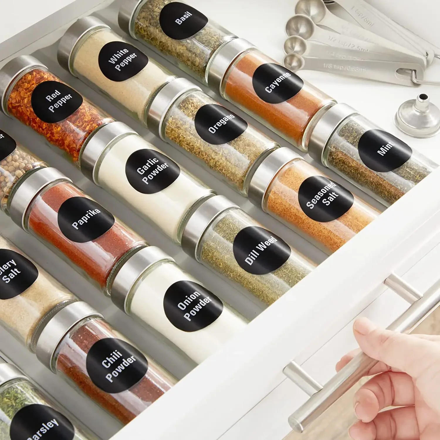 Description Picture 3 of item144pcs Printed Round Spice Stickers Seasoning Bottle Jar Labels Storage Kitchen Waterproof Stickers Spice Tags BBQ Label