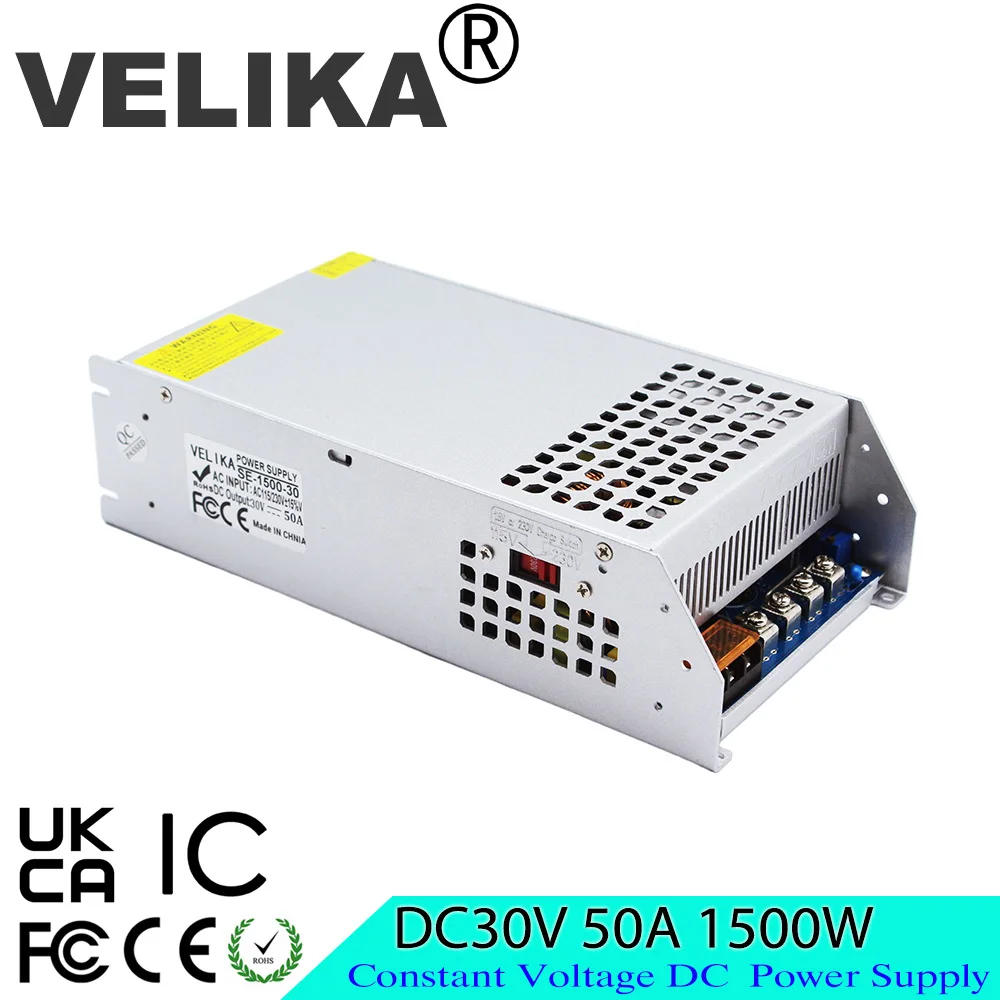 Description Picture 5 of itemDC Power Supply Switching 30V 50A 1500W Driver Transformers 110V 220V AC to DC30V SMPS for strip lamp Light CNC CCTV  Stepper