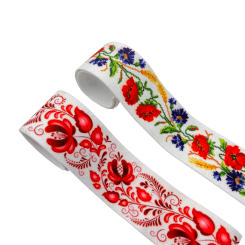 2/5/10 Meter/Lot 25MM 38MM Daisy Rose Flowers Print Elastic Strap Stripe DIY Garment Webbing Trouser Belt Sewing Accessories