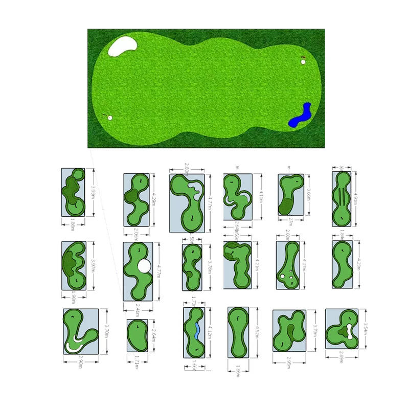 Description Picture 4 of itemFactory OEM portable mini golf course uses custom green golf putters for folding green mat fragmentation putter exercises