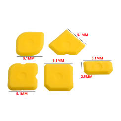 Sealant Tool Silicone Applicator Seaming Tool Silicone Spreader 5pcs Finish Kit Grout Applicator Yellow Home Plumbing Fixtures