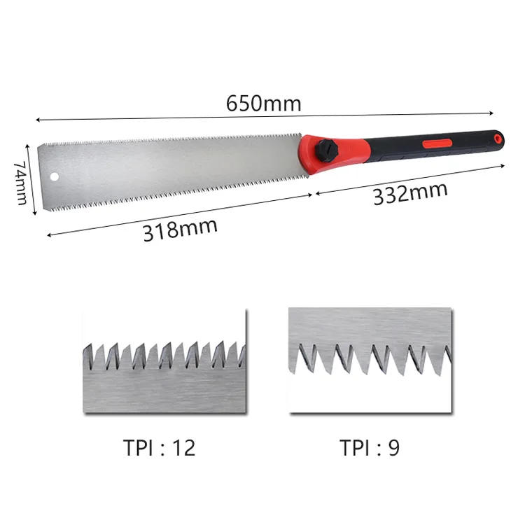 Description Picture 3 of item1PC For Tenon Wood Fine Cutting Woodworking Ryoba Japanese Saw 3-Edge Tooth Pull Saws Flexible Flush Cut Hand Saw