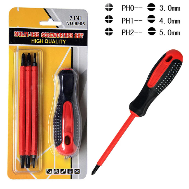 Description Picture 2 of item4in1 Insulation Screwdriver Bits  Electrician Batch Multifunctional Double Head PH0 PH2 Screwdriver Electric Pen Combination Set