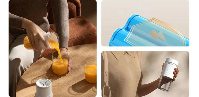 Description Picture 6 of itemNEW XIAOMI MIJIA Portable Juicer Mixer 2 Electric Mini Blender Fruit Vegetables Quick Crushed ice Juicing Kitchen Food Processor