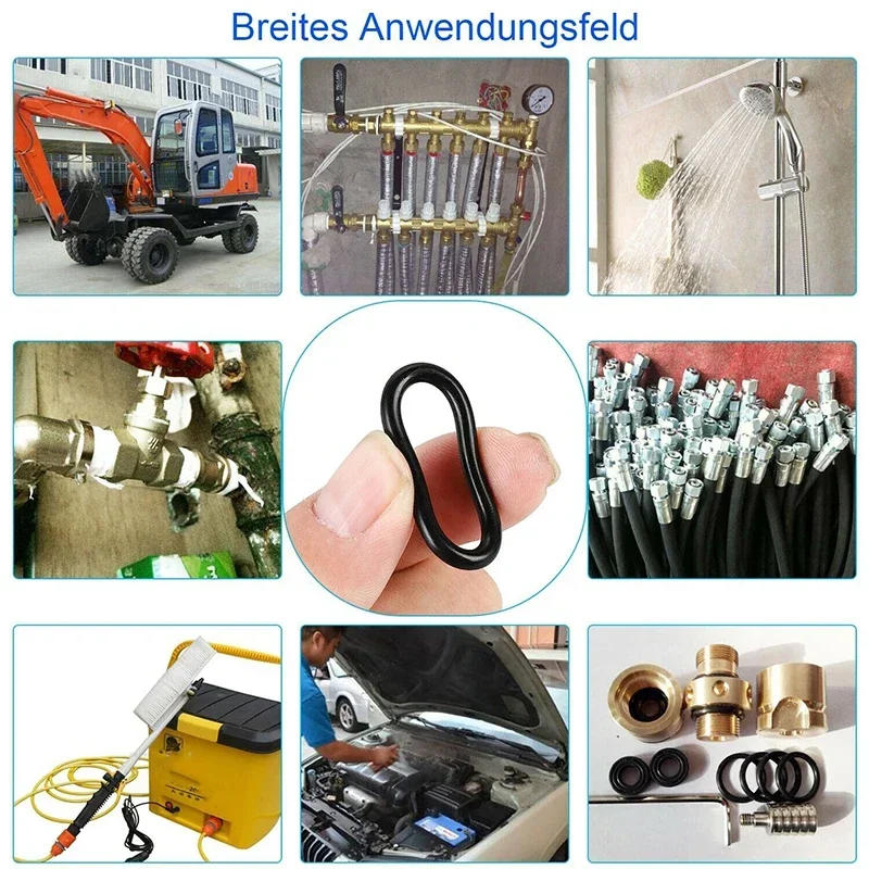 Description Picture 6 of item800pcs Black Rubber O Ring Sealing Gasket Washer Nitrile Rubber NBR For Automotive Repair Plumbing Assortment Boxed Kits