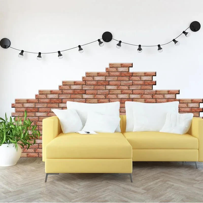 Description Picture 3 of item3D Imitation Brick Wall Stickers 30cmX30cm DIY Removeable Self-adhesive Waterproof Wallpaper Living Room Kitchen Art Decoration
