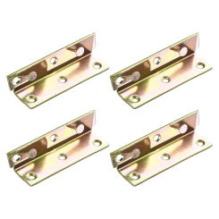 4 Sets Non-Mortise Bed Furniture Hinge Fixing Connector Bed Rail Bracket Thickening Reinforcement Strengthen