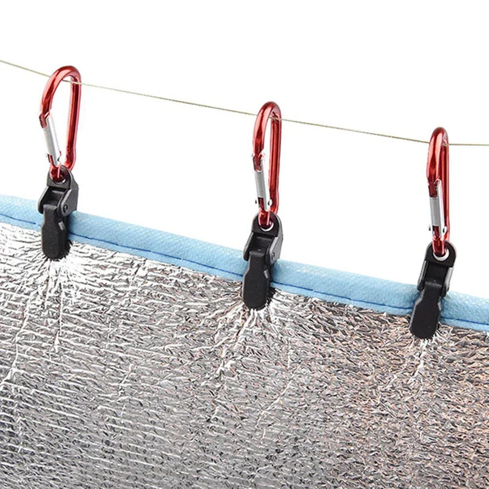 Description Picture 2 of item5Pcs Tarpaulin Clips Camping Tents Awning Wind Rope Clamp Equipment Plastic Clip Buckle Fixed Jaw Grip Hook Outdoor Accessories