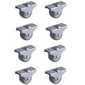 8 Pcs Office Chair Caster Wheels Soft Safe Chair Rollers Replacement for Desk Floor Mats Furniture Hardware Universal