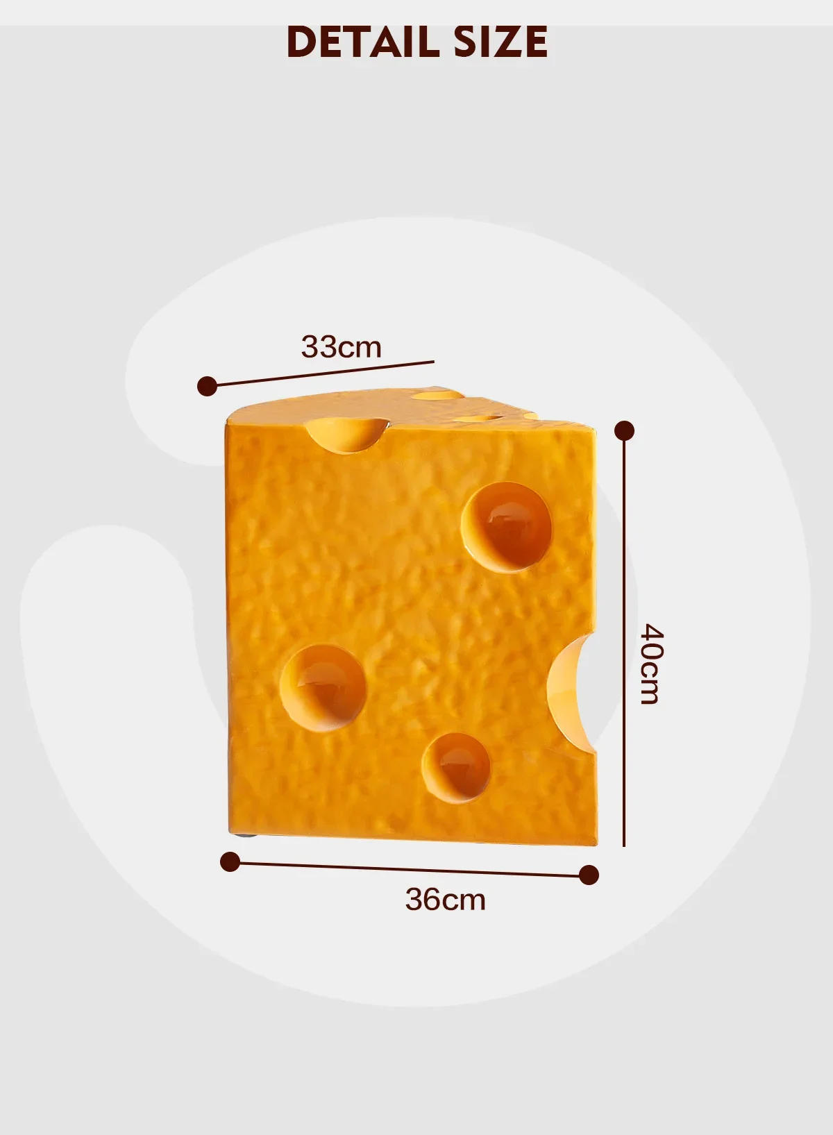 Description Picture 3 of itemMulti-color Nordic Cheese Stool Coffee Table for Living Room Restaurant Dining Chair Sofa Footrest Modern Home Decor Ottoman