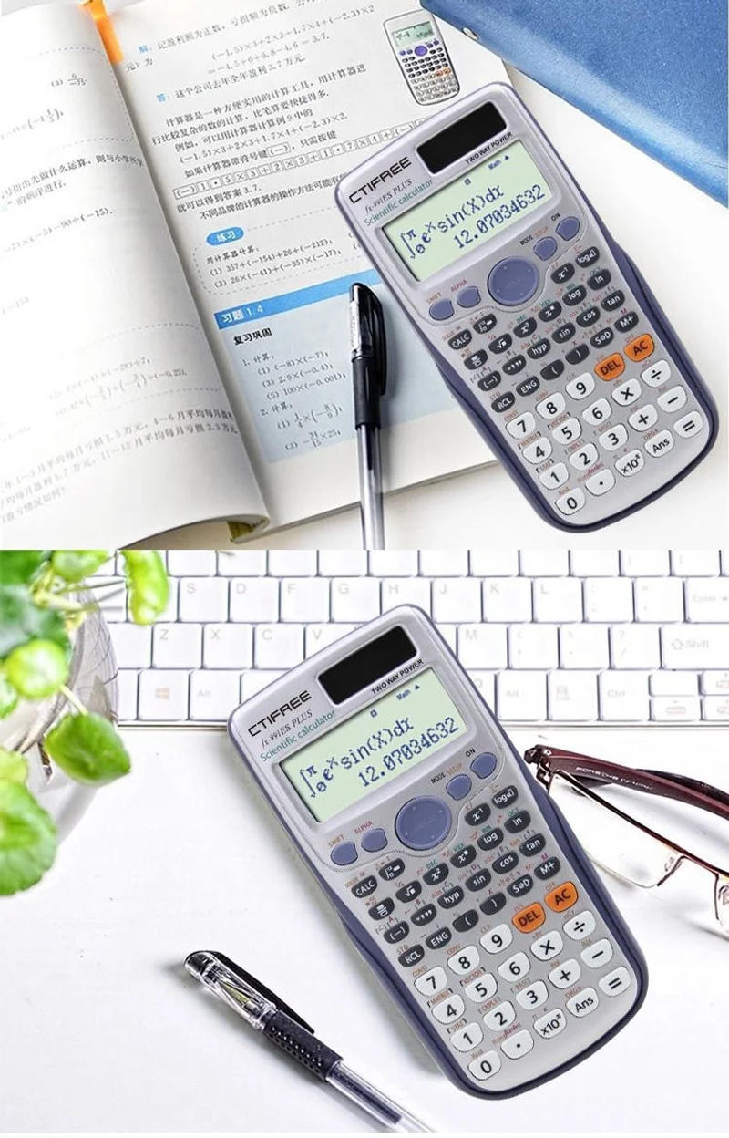 Description Picture 3 of itemCalculator for 991ES-PLUS Original Scientific Calculator 417 Functions For High School University Students Office Coin Battery