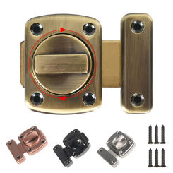 Universal Zinc Alloy Rotatry Switch Door Latch Door Bolt Sliding Door Lock Gate Latch