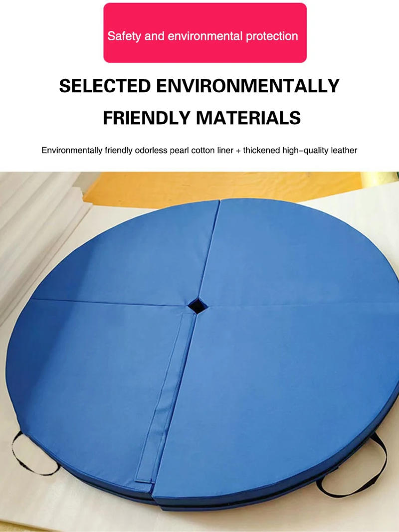 Description Picture 3 of itemFoldable Pole Dancing Mat Round Workout Gymnastics Pads Anti-Fall Anti-Skid Protection Mat for Pole Dance Safety Mat Yoga