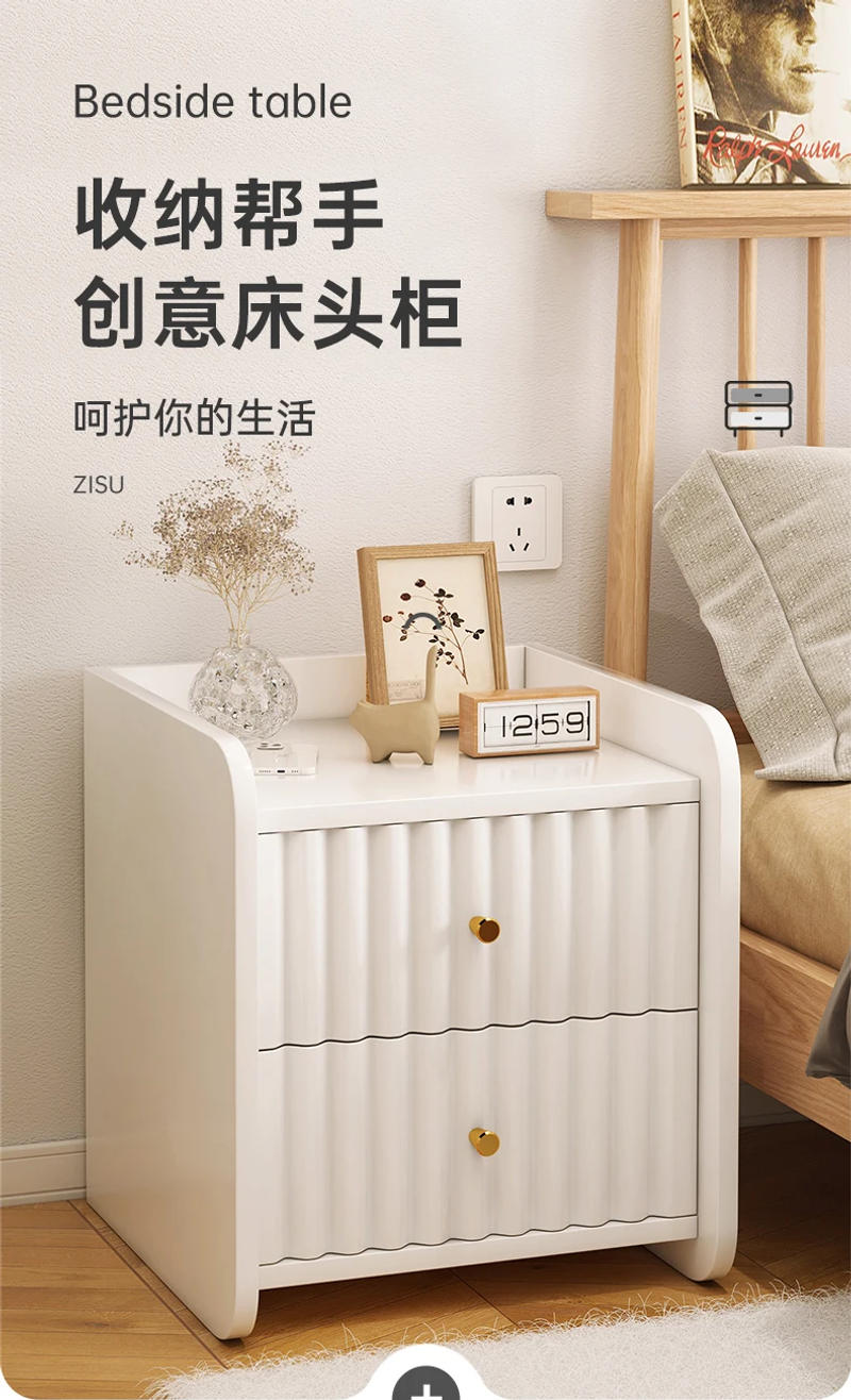 Description Picture 2 of itemDrawers Bedroom Nightstands Coffee Small White Dressers Storage Nordic Bedside Table Filing Mesitas De Noche Home FurnitureLJYXP