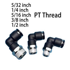 Pneumatic Quick Connector inch Air Pipe 1/4 "5/16" 3/8 "1/2" PL External Thread BSPT1/8 1/4 3/8 1/2 Pipe Connector PL1/4-02