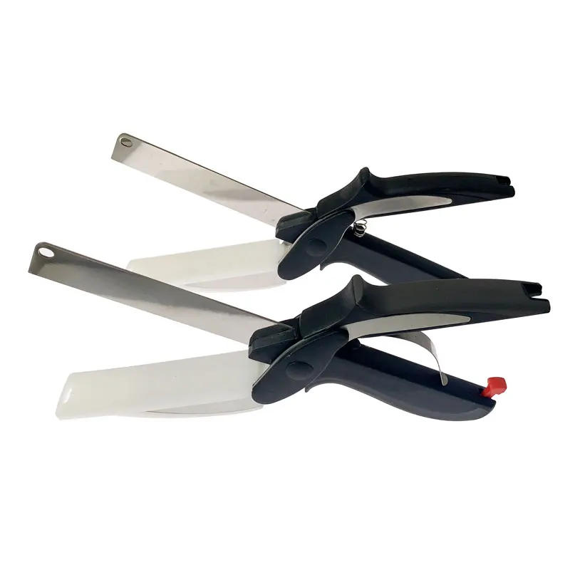 Description Picture 2 of item2 In 1 Multi Stainless Steel Shear Household Vegetable Separable Barbecue Steak Cutting Scissors Kitchen Tool Fruit Knife