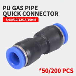 Pneumatic Fittings Fitting Plastic Connector PU  4mm 6mm to 8mm 10mm Air water Hose Tube Push in Straight Gas Quick Connectors