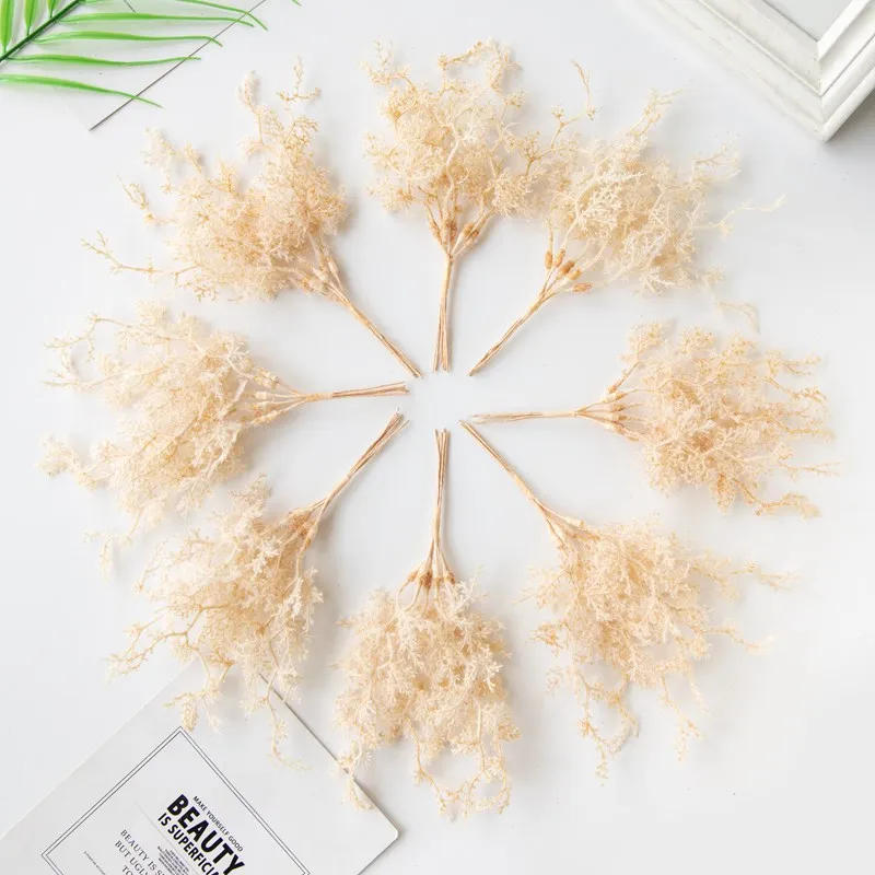 Description Picture 3 of item6Pcs Artificial Plant Golden Silvery Branch For Office desk bonsai Christmas Tree Wreaths Accessory Home Wedding Arch Decoration