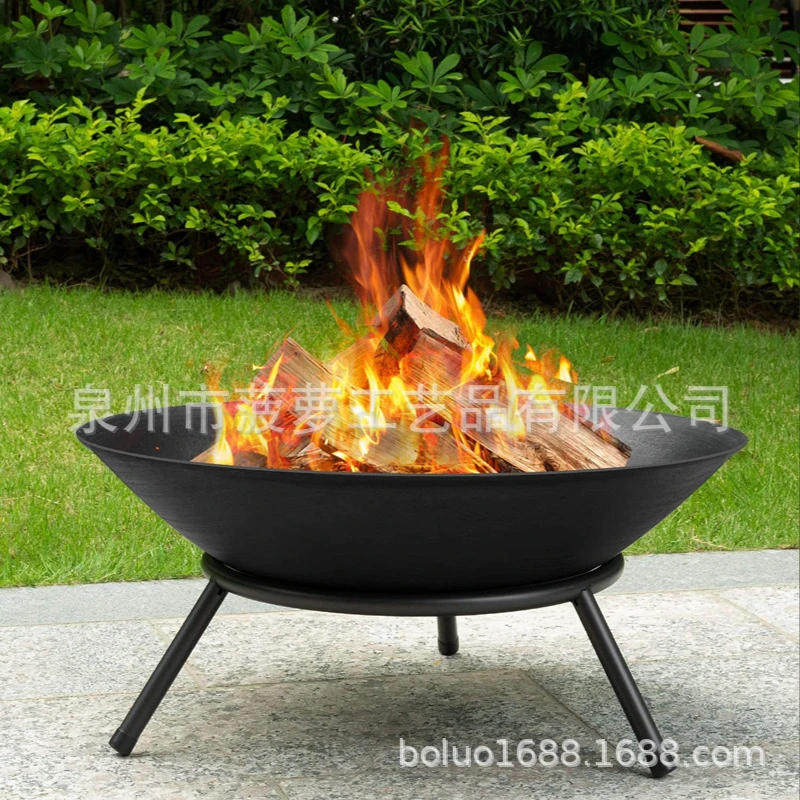 Description Picture 5 of item60cm Steel Large Fire Bowl Cast Iron Firepit Modern Fire Pit Garden Fireplace Outdoor for Garden Patio Terrace Camping
