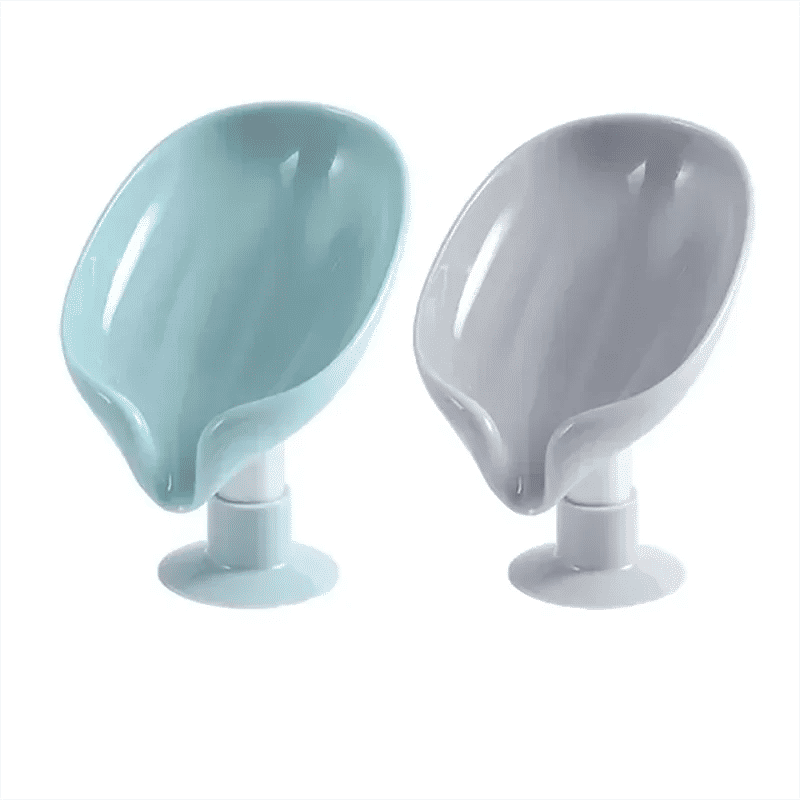 Description Picture 3 of itemPortable Anti-slip Soap Holder Leaf Shape Bathroom Shower Soap Dish Kitchen Drain Sink Sponge Storage Rack Suction Cup Tray