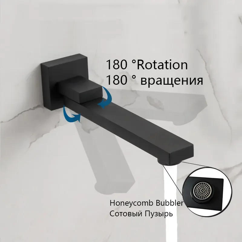 Description Picture 4 of itemBlack Shower System Set Wall Mounted Hidden Bath Mixer Faucet with Large Modern Shower 12 inch Rain Shower Head Set for Bathroom