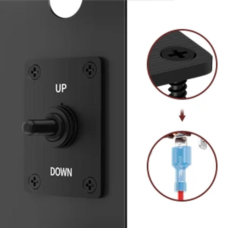 Description Picture 6 of itemDaierTek Momentary 30A Toggle Switch Waterproof 12V (ON)/Off/(ON) 3 Pin SPDT With UP/Down Mounting Plate For RV Motor Control