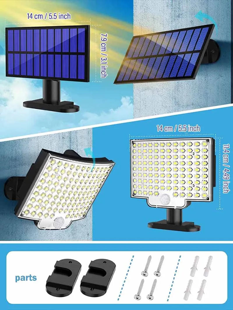 Description Picture 4 of itemSolar Light PIR Motion Sensor Outdoor Solar Lamp IP65 Waterproof Wall Light Solar Sunlight Powered Garden Street Light