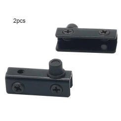 Hardware Cabinet Door Clips Metal Reliable Shaft Hinge 2PCS Home Improvement Latches 40X13mm Anti-corrosion Black