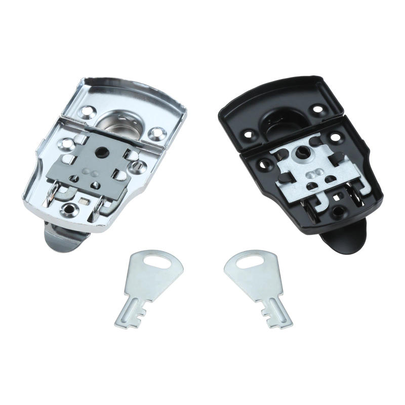 Description Picture 5 of item1 Set 76*45mm Air Box Cabinet Toggle Latch Lock with Key Metal Hasp Buckle for Tool Box Case Suitcase Tool Hardware Sliver/Black