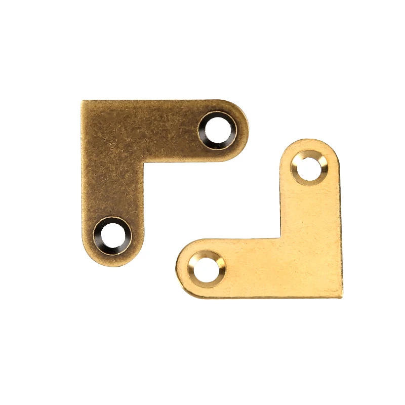 Description Picture 4 of item8/4pcs Picture Photo Oil Painting Art Work Mirror Frame Wall Hanger Hook or Right Angle Brass Corner Bracket Fastener w/ Screws