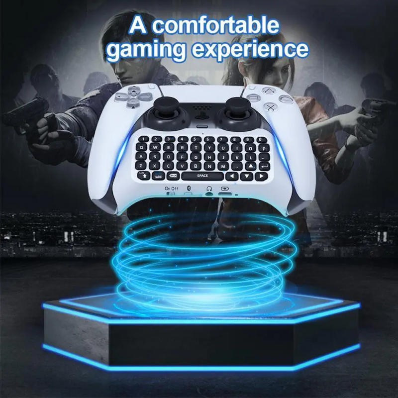 Description Picture 4 of itemWireless Keyboard Controller 3.5mm Gaming Handle Keyboard for Sony PS5 DualSense Gamepad Mount Mini Keypad Built-in Speaker